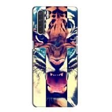 Чехлы с изображением разных животных для Oppo A91 (Яркий Тигр)