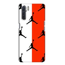Чехлы для Oppo A91 - с картинкой JORDAN (AlphaPrint) (Лого Джордан)