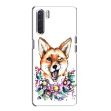 Чехлы с картинкой Лисички для Oppo A91 (VPrint) (Веселая лисичка)