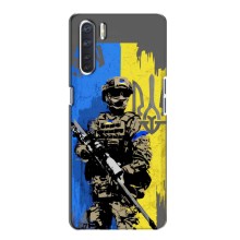 Чехлы с картинкой ЗСУ для Oppo A91 (AlphaPrint) (АРТ солдат)