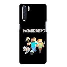 Чехол Майнкрафт на Oppo A91 (AlphaPrint) Minecraft (герои Minecraft)