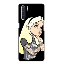 Чехол с печатью для Oppo A91 - (Мода) (AlphaPrint) (Девочка в тату)
