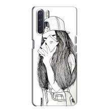 Чехол с печатью для Oppo A91 - (Мода) (AlphaPrint) (Фото девочки)