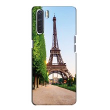 Чехол Эйфелева Башня для Oppo A91 - (AlphaPrint) (Дорога в Париж)