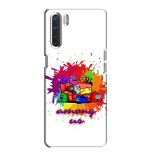 Чехол Амонг Ас для Oppo A91 (AlphaPrint) (Яркий АмонгАс)