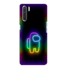Чехол Амонг Ас для Oppo A91 (AlphaPrint) (Яркий скин)