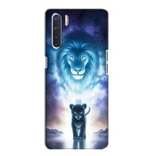 Чехол со Львом для Oppo A91 (VPrint) (Маленький лев)