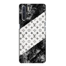 Чехол Стиль Louis Vuitton на Oppo A91 (LV на белом)