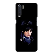 Чехлы Венсдей на Oppo A91 Уэнсдей (AlphaPrint) (серьезная Уэнздей)