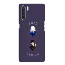 Чехлы Венсдей на Oppo A91 Уэнсдей (AlphaPrint) (Уэнздей и подруга)