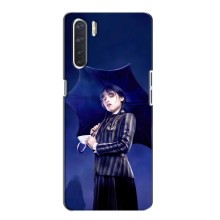 Чехлы Венсдей на Oppo A91 Уэнсдей (AlphaPrint) (Уэнздей с зонтом)