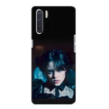 Чехлы Венсдей на Oppo A91 Уэнсдей (AlphaPrint) (взгляд Уэнздей)