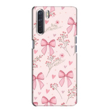 Чехол банты для Oppo A91 – Банты с цветами