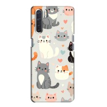 Чехол с рисунком кот на Oppo A91 (Коллаж котов)