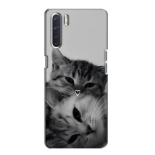 Чехол с рисунком кот на Oppo A91 (Пара котов)