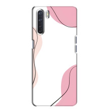 Чехол цветочный дизайн для Oppo A91 – Розовый фон