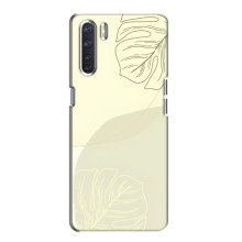 Чехол цветочный дизайн для Oppo A91 – Зелёный фон