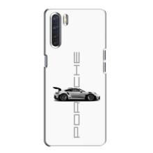 Чехол с авто Порше для Oppo A91 – белый Порше