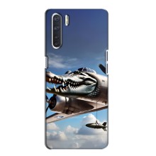 Чехол с мемом Тралалело тралала на Oppo A91 (Бомбардиро крокодило)