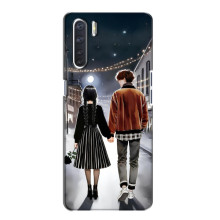 Чехол с дизайном Венздей 2 на Oppo A91 – Уэнсдей и Тайлер