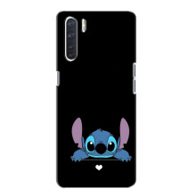 Чехол с принтом Стич на Oppo A91 (Стич на черном)