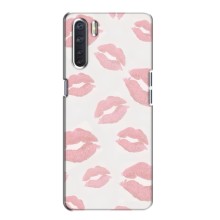 Чехол с розовым рисунком для Oppo A91 (Розовые губы)