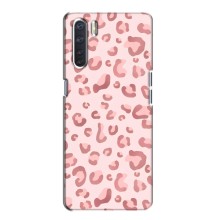 Чехол с розовым рисунком для Oppo A91 (Розовый леопард)