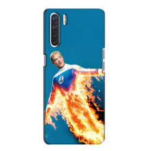 Чехол с принтом Фантастическая четверка для Oppo A91 – Человек-Факел
