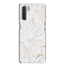 Мраморный чехол на Oppo A91 (VPrint) (Белый мрамор)