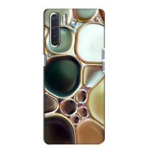 Мраморный чехол на Oppo A91 (VPrint) (Радужный Мрамор)