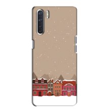 Новогодние, Праздничные Чехлы для Oppo A91 - 2024 год (Зимний город)