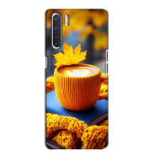 Чохол з унікальним дизайном 'Осінь з кавою' для Oppo A91 – Кава з жовтим