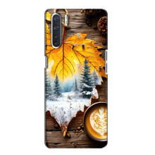 Чохол з унікальним дизайном 'Осінь з кавою' для Oppo A91 – Осінньо-зимове кава