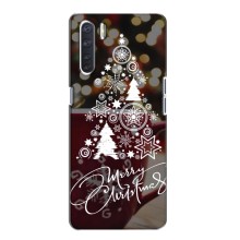 Рождественские Чехлы для Oppo A91 (VPrint) (Елочка узорная)