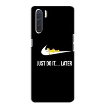 Силиконовый Чехол на Oppo A91 с картинкой Nike (Later)