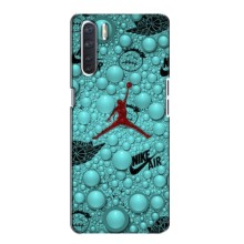 Силиконовый Чехол Nike Air Jordan на Оппо А91 (Джордан Найк)