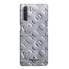 Текстурный Чехол Louis Vuitton для Оппо А91 – Белый ЛВ