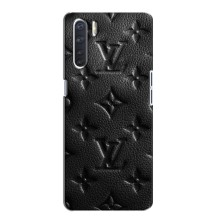 Текстурный Чехол Louis Vuitton для Оппо А91 (Черный ЛВ)