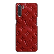 Текстурный Чехол Louis Vuitton для Оппо А91 – Красный ЛВ