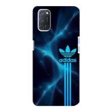 Чехлы Адидас для Oppo A92 (AlphaPrint) (Синий Адидас)