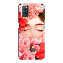 Чехлы (ART) Цветы на Oppo A92 (VPrint) (Глаза в цветах)