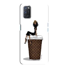 Чохли Луі Вітон для Oppo A92 (AlphaPrint - LOUIS VUITTON) (кава LOUIS VUITTON)