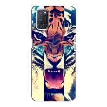 Чехлы с изображением разных животных для Oppo A92 (Яркий Тигр)