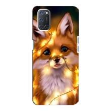 Чехлы с картинкой Лисички для Oppo A92 (VPrint) (Лисичка в гирляндах)