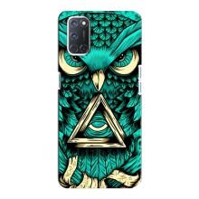 Чехол с птицами на Oppo A92 (VPrint) (Сова с глазом)