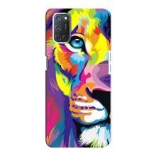 Чехол со Львом для Oppo A92 (VPrint) (Яркий Лев)