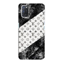 Чохол Стиль Louis Vuitton на Oppo A92 (LV на білому)