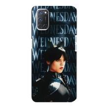 Чехлы Венсдей на Oppo A92 Уэнсдей (AlphaPrint) (Уэнздей кошка)