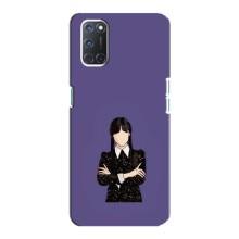 Чехлы Венсдей на Oppo A92 Уэнсдей (AlphaPrint) (Уэнздей в черном)