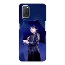 Чехлы Венсдей на Oppo A92 Уэнсдей (AlphaPrint) (Уэнздей с зонтом)